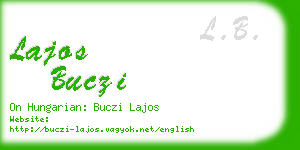 lajos buczi business card